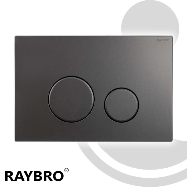 RAYBRO Betätigungsplatte CORTADO 65 Gun Metal für Geberit Spülkästen UP320, UP100, JomoTech, REZI Systems