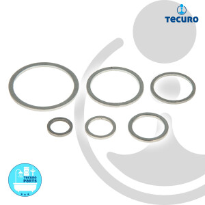 tecuro Aluminium - Flachdichtung, Dichtring, für...