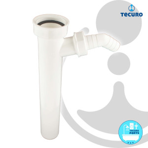 tecuro Tauchrohr Ø 40 x 250 mm mit Geräteanschluss für Spülensiphon
