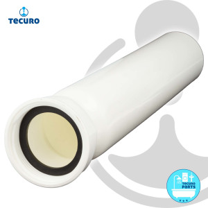 tecuro Tauchrohr/Verstellrohr Ø 50 x 250 mm mit 1 1/2 Zoll Überwurfmutter