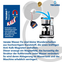 tecuro WasserFix Magnetring W-1800 mit eingebautem Magnet - verringert Verkalkungen in Kaffeemaschinen