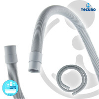 tecuro Spiral Ablaufschlauch Ø 19/21 mm, knickfest, Waschmaschine Geschirrspüler