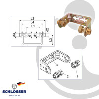 JS Wasserzähler-Bügel 3/4 x 1/2 Zoll, für Einstrahlzähler mit Baulänge 80 mm, nicht verstellbar, verzinkt