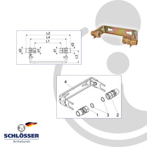 JS Wasserzähler-Bügel 1 1/2  x 1 1/2 Zoll,...