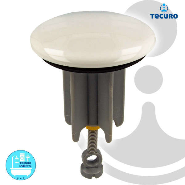 tecuro Universal Exzenterstopfen Ø 65 mm Keramikstopfen weiß, Ablaufstopfen Einsatz für Ablauf