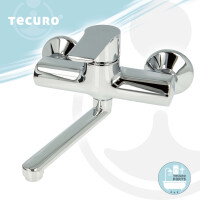 tecuro K15 DESIGN Wand - Spültischarmatur, glanzverchromt, mit Auslauf 200 mm