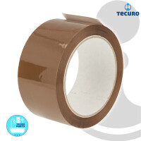 tecuro PREMIUM Acrylat-Paketklebeband PP31, braun, 50 mm x 66 m, leise abrollbar, UV- und alterungsbeständig