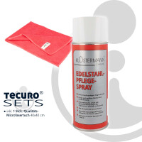 tecuro Edelstahlpflege-Spray 400 ml - 3501 inkl. Mikrofasertuch