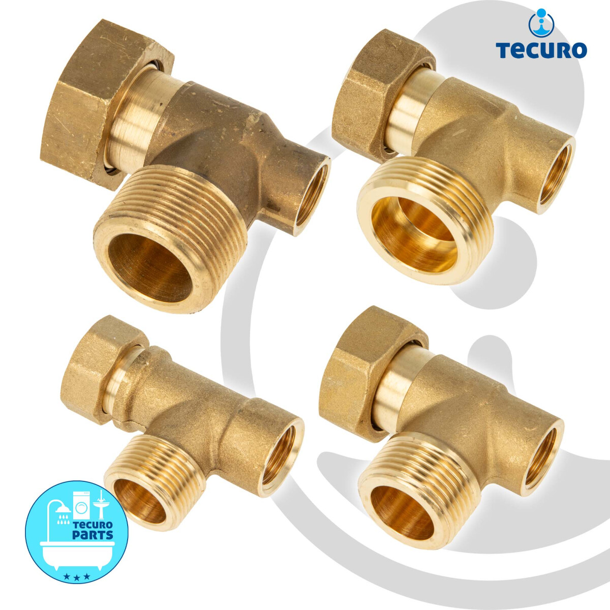 tecuro Eckverschraubung Überwurfmutter...