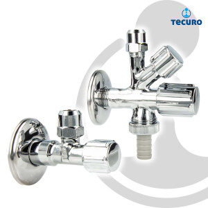 tecuro Kombi-Set, Eckventil & WAS-Ventil 1/2 Zoll...