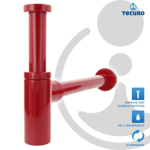 tecuro DESIGN Flaschen-Geruchsverschluss Messing rot (RAL 3003)