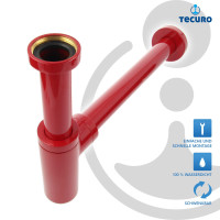 tecuro DESIGN Flaschen-Geruchsverschluss Messing rot (RAL 3003)