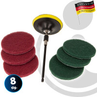 MASTERPROOF PROFESSIONAL Polierpad / Schleifpad-Satz, 8-teilig - für Bohrmaschine, 284