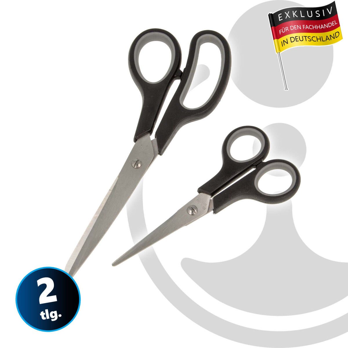 EUROTOOLS Profi-Scherensatz, INOX, 2-teilig, 215 mm und...