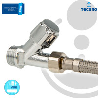 tecuro COMFORT Schrägsitzventil 1/2 Zoll x 3/8 Zoll, nicht selbstdichtend, MS-glanzverchromt