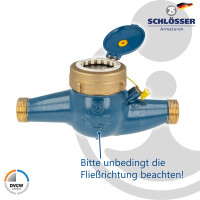 B_WARE JS Hauswasserzähler MNR 1 Zoll DN 25  Q3=10, R80,  Baulänge 260 mm