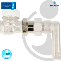 tecuro 2-er Set, Verlängerung 20 mm Eurokonus 3/4 Zoll AG/IG, DN 20, Messing vernickelt