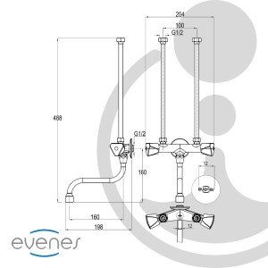 evenes Zweigriff - Übertisch - Batterie ETOU,...