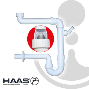 HAAS Kugelverschluss - Raumsparsiphon - Geruchsverschluss...