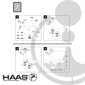 HAAS Kugelverschluss - Siphon - Geruchsverschluss...