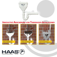 HAAS MULTITRI Kugelverschluss - Trichtersiphon DN 40, für Ventile/Kondensat/Klima/Heizung Typ 6782