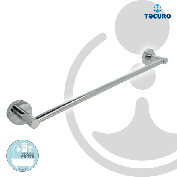 tecuro 8000 Badetuchhalter 450 mm, Rohr Ø 15 mm - Metall hochglanzverchromt