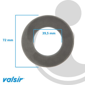VALSIR Heberglockendichtung Ø 72 x Ø 39,5 x 2,7 mm, für UP-Spülkästen - VS0801065