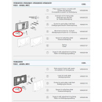 VALSIR Halter für Drückerstange zu Betätigungsplatte RIOS / ANGEL 1- und 2-Mengenspülung - VS0820169