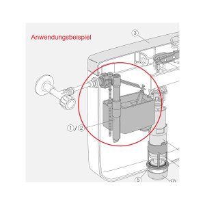 VALSIR Füllventil Schwimmerventil 1/2 Zoll, für AP-Spülkästen - VS0800219
