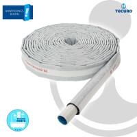 tecuro Vlies - Rohrisolierung mit wasserdichter PE-Schutzfolie, 4 mm Dämmstärke, Rolle mit 10 Meter