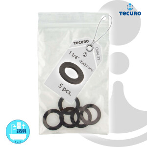 tecuro 5 x Gummidichtung 1 1/4" (30 x 39 x 2 mm)...