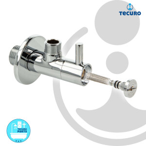 tecuro DESIGN Eckventil mit Filter, Wandanschluss 1/2...