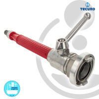tecuro C-Strahlrohr, mit Einhebel-Kugelventil und 52-C Storz-Kupplung, 450 mm - Aluminium/Kunststoff