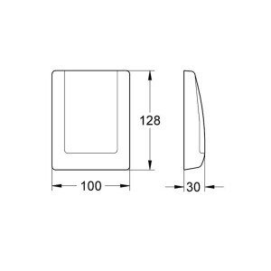 B-Ware GROHE Abdeckplatte Drückerplatte für Urinal-Druckspülung mattchrom - 43048P00 #1