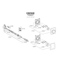 B-Ware GROHE Abdeckplatte Drückerplatte für Urinal-Druckspülung mattchrom - 43048P00 #1