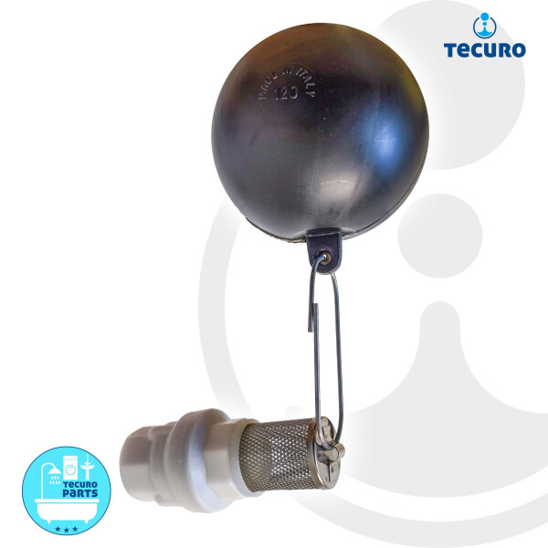tecuro Fussventil mit Kugel Ø 120 mm, für schwimmende Entnahme aus Tanks - Bach - See
