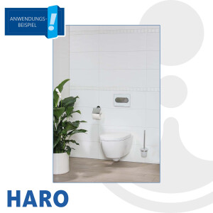 HARO WC-Sitz Samar weiß inkl SoftClose mit Take-Off-Steckscharnier, für Geberit WC iCon - Typ 531552