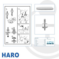 HARO WC-Sitz Samar weiß inkl SoftClose mit Take-Off-Steckscharnier, für Geberit WC iCon - Typ 531552