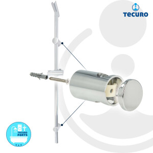 tecuro Brausestange 90 cm Wandstange SUN - mit variablen Wandbefestigungen, verchromt