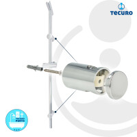 tecuro Brausestange 90 cm Wandstange SUN - mit variablen Wandbefestigungen, verchromt