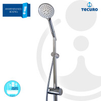 tecuro Brausestange 90 cm Wandstange SUN - mit variablen Wandbefestigungen, verchromt