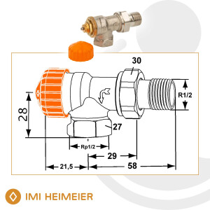 IMI HEIMEIER Thermostat-Ventilunterteil Eclipse...