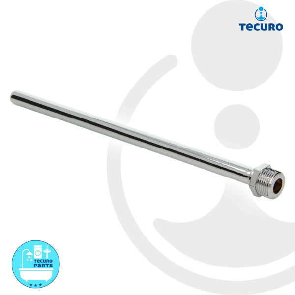 tecuro Anschluss - Verbindungsrohr AG 3/8 Zoll x Ø 10 mm x 210 mm - Kupfer/Messing verchromt