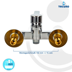 tecuro Einhebel - Wand Spültischbatterie CLASSIC, mit S-Auslauf, glanzverchromt