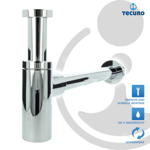 B-WARE tecuro DESIGN Flaschensiphon Rohrgeruchsverschluss...