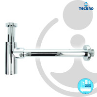 B-WARE tecuro DESIGN Flaschensiphon Rohrgeruchsverschluss Siphon, Messing verchromt