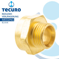 tecuro Red.-Verlängerung Außengewinde G 1/2 x Innengewinde Rp 3/4, zyl. MS-blank CW617N