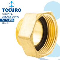 tecuro Red.-Verlängerung Außengewinde G 1 Zoll x Innengewinde Rp 1 1/4, zyl. MS-blank CW617N