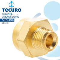 tecuro Red.-Verlängerung Außengewinde G 1/4 x Innengewinde Rp 3/8, zyl. MS-blank CW617N