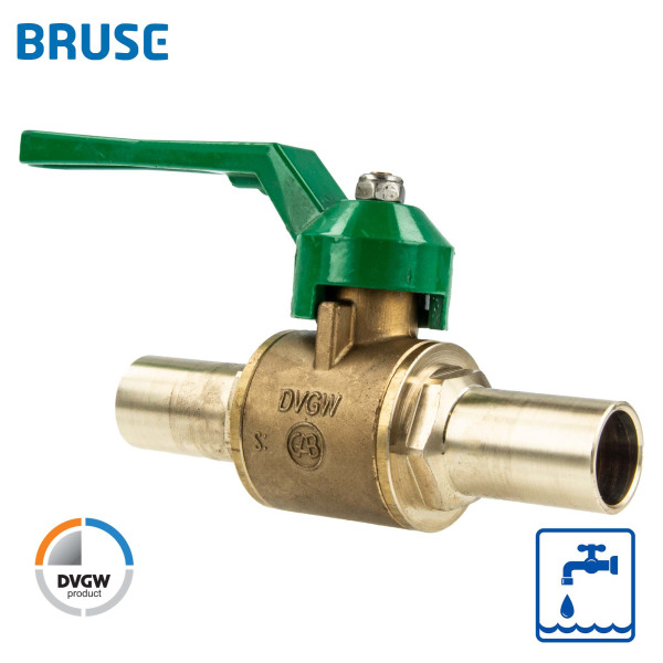 BRUSE Multisystem DVGW Trinkwasser-Kugelhahn Typ 2516 Press/Stecksystem, mit Stahlhebel